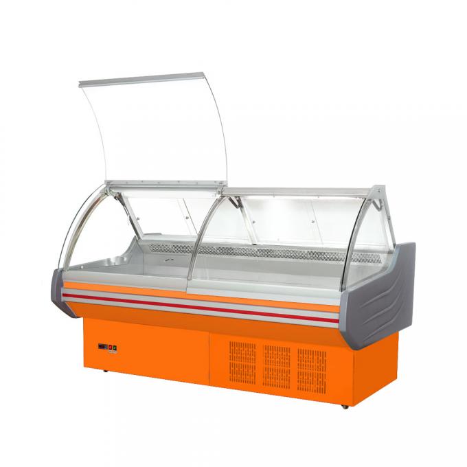 R134 de Gebogen de Vertoningsijskast van de Glasdelicatessenwinkel/Showcase van de Voedselvertoning
