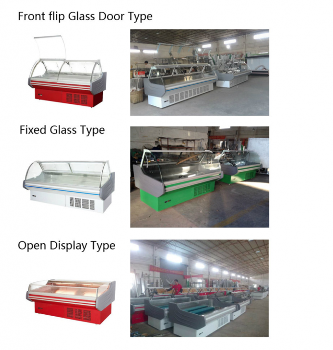R134 de Gebogen de Vertoningsijskast van de Glasdelicatessenwinkel/Showcase van de Voedselvertoning 0
