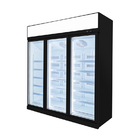 Ventilator koelsysteem 3 deuren Verticale glazen deur vriezer met Wanbao compressor