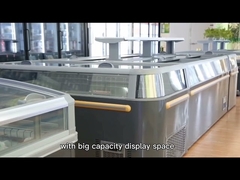 Supermarket Sliding Door Commercial Ice Cream Display Chest Freezer