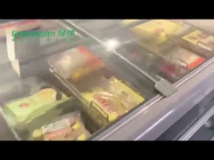 Hoogste van de de borstdiepvriezer van de glasschuifdeur mobiele diepe van het de temperatuureiland enige de vertoningsdiepvriezer