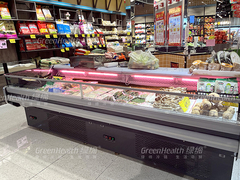 Grote vers vlees display koeler voor supermarkt voedsel showcase