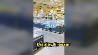 Eilandvriezer commerciële displayvriezer met glazen schuifdeur