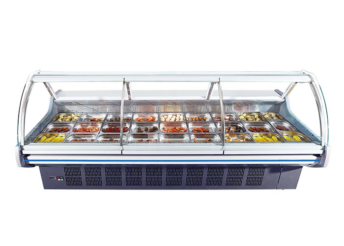 Van de de Delicatessenwinkelvertoning van de slachterijwinkel van het de Ijskastvlees de Showcase van de de Vertoningskoelkast met Achterschuifdeur