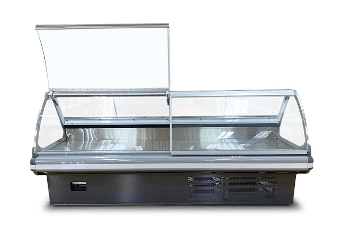 Van de de Delicatessenwinkelvertoning van de slachterijwinkel van het de Ijskastvlees de Showcase van de de Vertoningskoelkast met Achterschuifdeur
