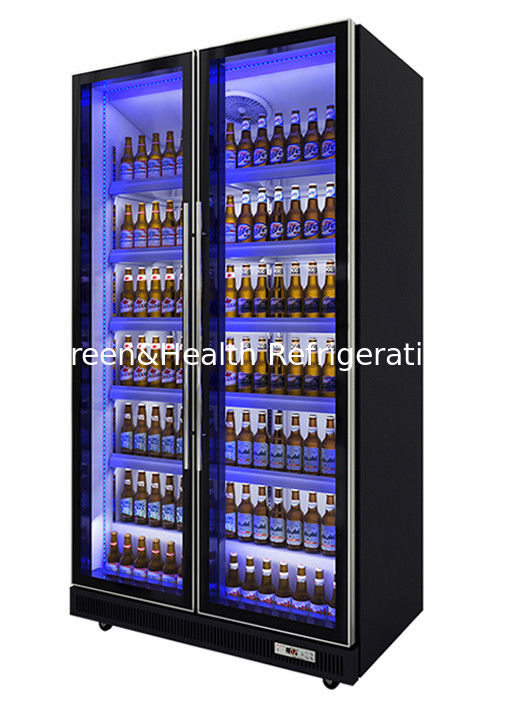 Koelkast voor commerciële dranken met aangepaste LED-verlichting, deur die zichzelf sluit en Danfoss/Embraco-compressor