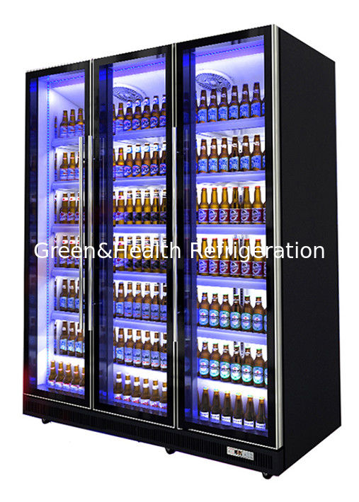 Koelkast voor commerciële dranken met aangepaste LED-verlichting, deur die zichzelf sluit en Danfoss/Embraco-compressor
