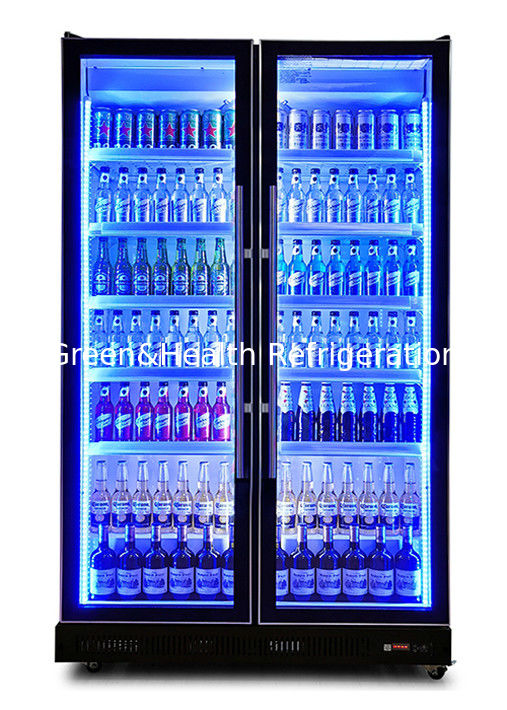 Koelkast voor commerciële dranken met aangepaste LED-verlichting, deur die zichzelf sluit en Danfoss/Embraco-compressor