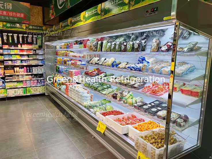 Plantaardige Openlucht Koelere Multideck Juice Fruit Mall Refrigerator