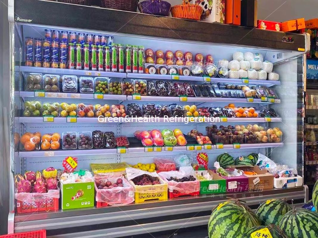 Plantaardige Openlucht Koelere Multideck Juice Fruit Mall Refrigerator