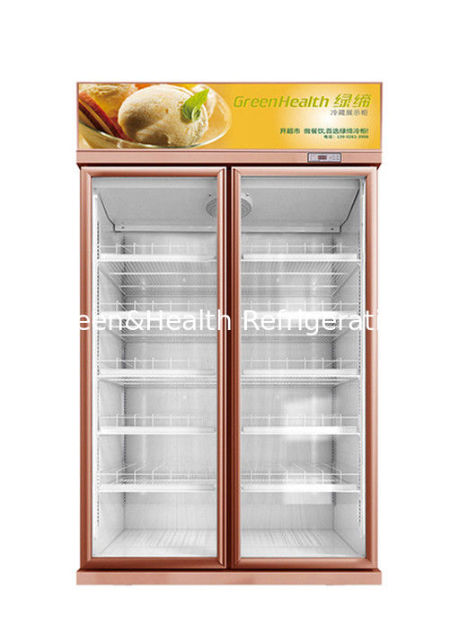 Aangepaste 1 2 3 Glazen Deuren Chiller Voor Displays Geen Mist Koud Drankje Commerciële Koelkast
