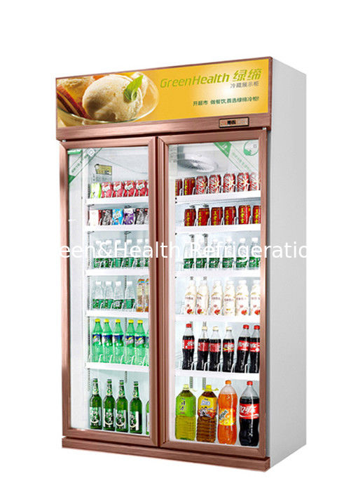 Aangepaste 1 2 3 Glazen Deuren Chiller Voor Displays Geen Mist Koud Drankje Commerciële Koelkast