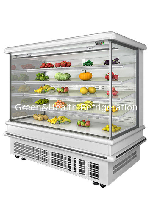 2.5m Supermarkt Multi Deck Open Chiller met dynamische ventilatorkoeling en automatische ontdooiing voor muur display koelkast