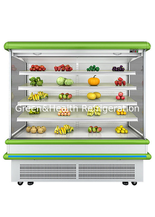 2.5m Supermarkt Multi Deck Open Chiller met dynamische ventilatorkoeling en automatische ontdooiing voor muur display koelkast