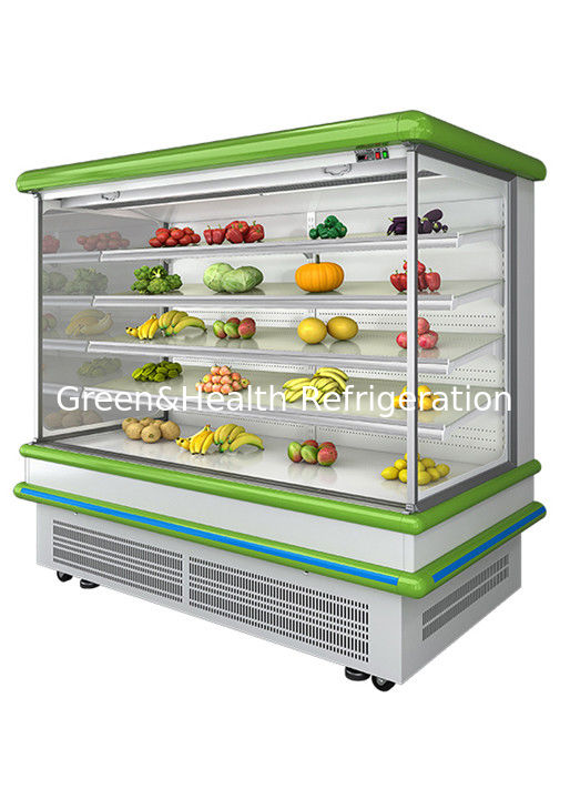 2.5m Supermarkt Multi Deck Open Chiller met dynamische ventilatorkoeling en automatische ontdooiing voor muur display koelkast