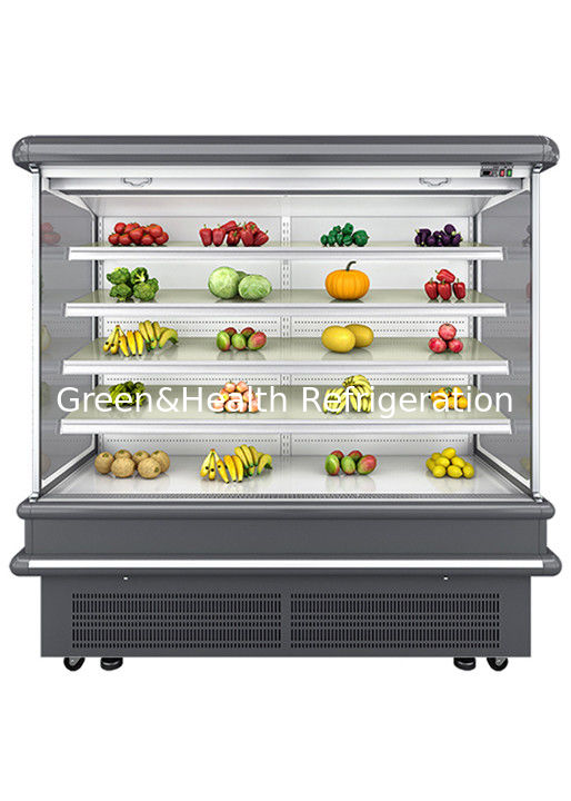 2.5m Supermarkt Multi Deck Open Chiller met dynamische ventilatorkoeling en automatische ontdooiing voor muur display koelkast