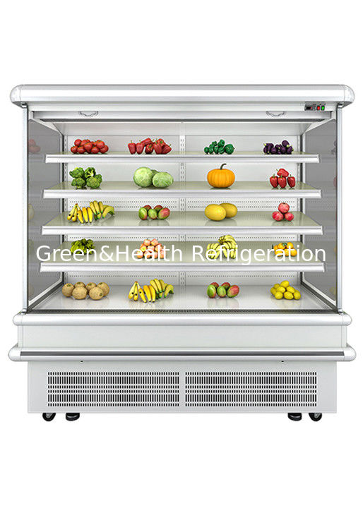 2.5m Supermarkt Multi Deck Open Chiller met dynamische ventilatorkoeling en automatische ontdooiing voor muur display koelkast
