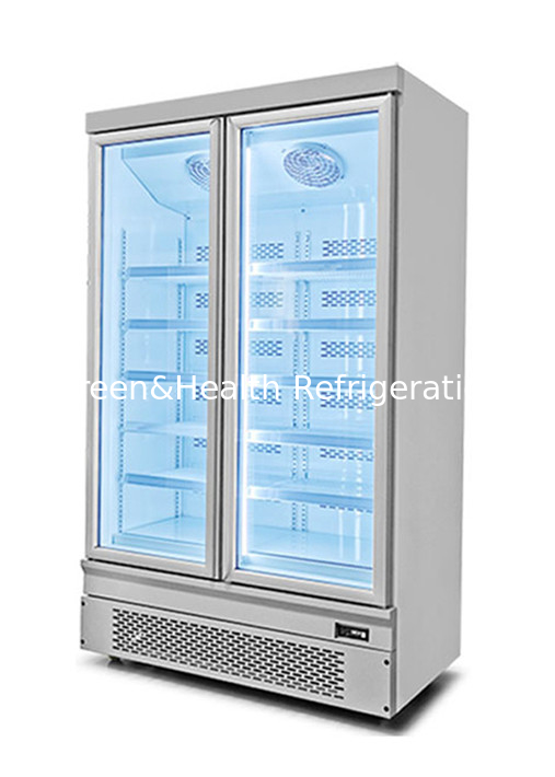 110 V Commerciële Rechtopstaande Vriezer Zeevruchten Ijs Bevroren Kip Product Display Vriezer