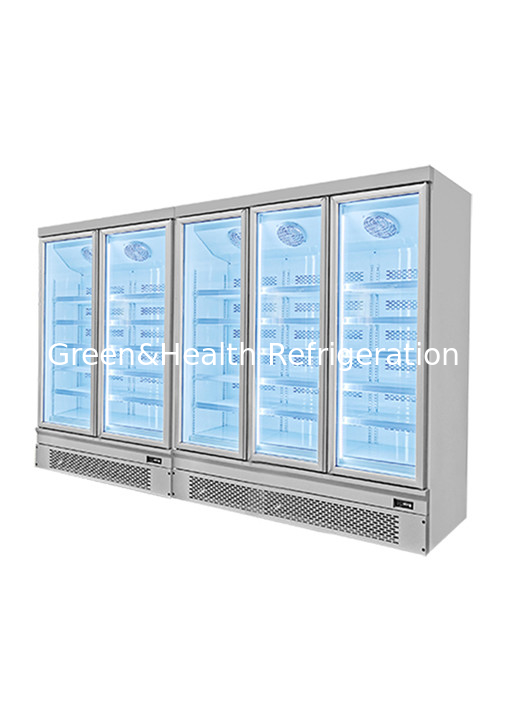 110 V Commerciële Rechtopstaande Vriezer Zeevruchten Ijs Bevroren Kip Product Display Vriezer