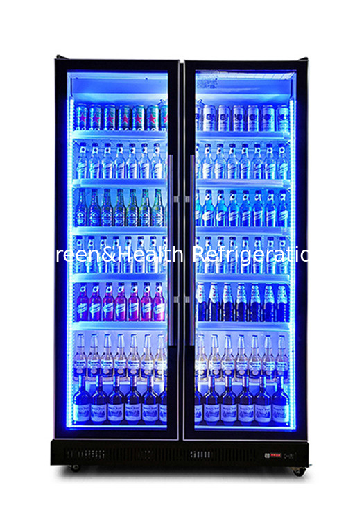 3 Lichte kleur 740L Luchtkoeling Glazen deur fles koeler Display koelkast