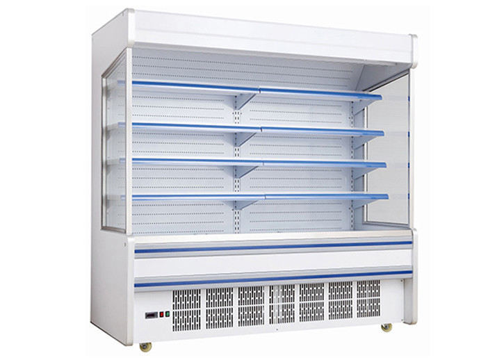 2.5m Plug-in systeem 4 lagen commerciële open koelkast voor merchandiser display
