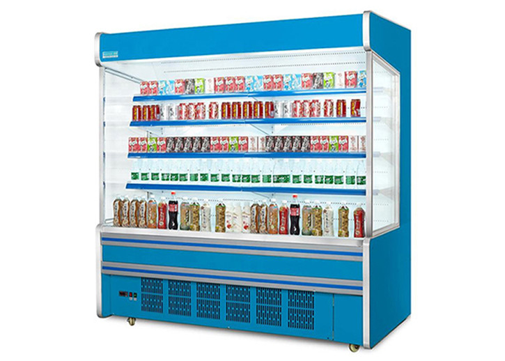 2.5m Plug-in systeem 4 lagen commerciële open koelkast voor merchandiser display
