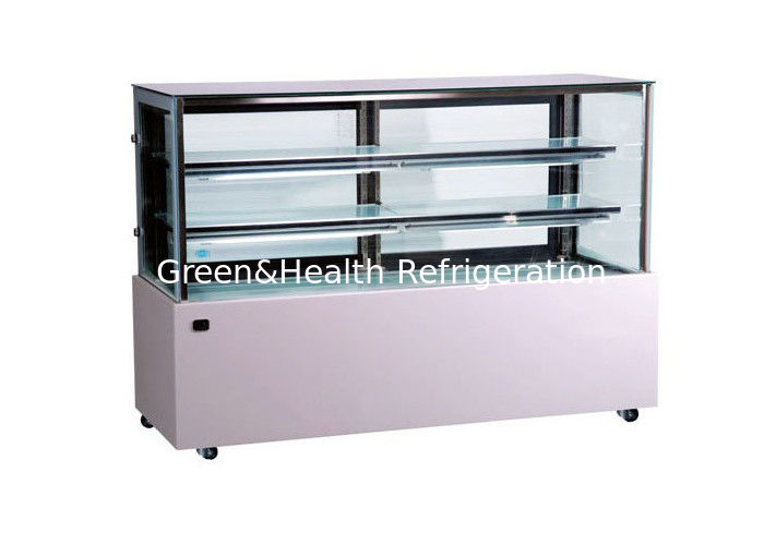 Vier meter vierkante glazen taart display chiller patisserie bakkerij display case