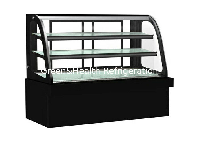 Vier meter vierkante glazen taart display chiller patisserie bakkerij display case