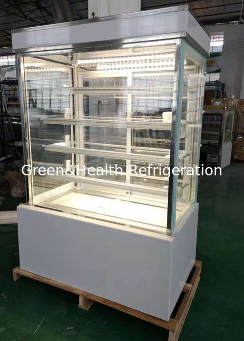 Vier meter vierkante glazen taart display chiller patisserie bakkerij display case