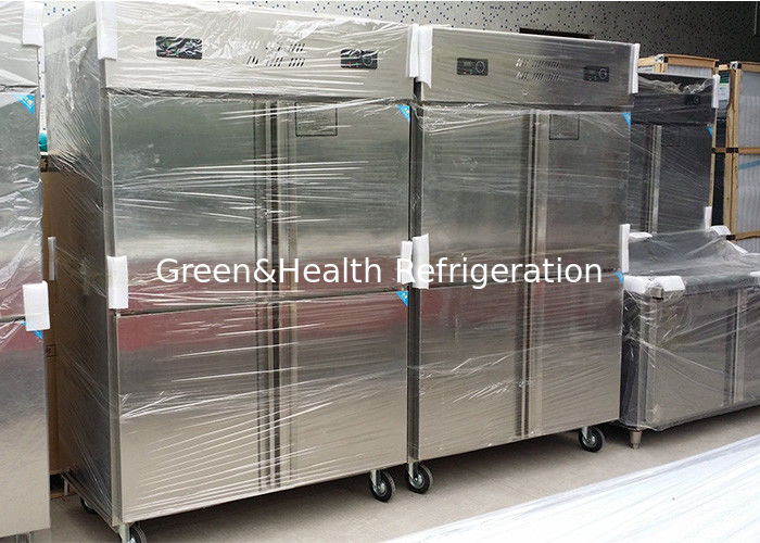 Commerciële roestvrijstalen koel-/vrieskast met automatische ontdooiing en LED-verlichting voor restaurantkeukens