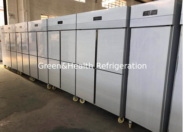 Commerciële roestvrijstalen koel-/vrieskast met automatische ontdooiing en LED-verlichting voor restaurantkeukens