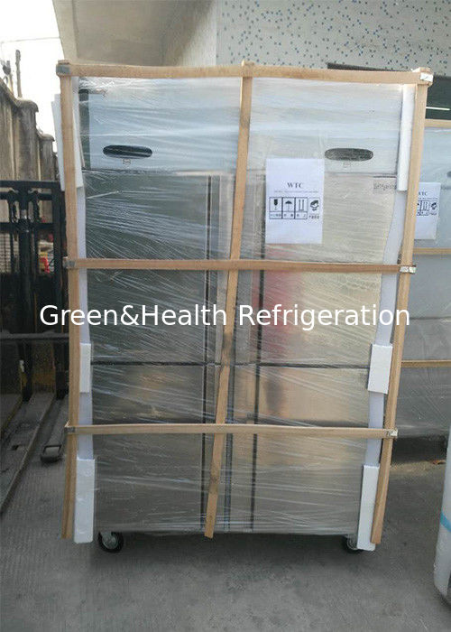 Commerciële roestvrijstalen koel-/vrieskast met automatische ontdooiing en LED-verlichting voor restaurantkeukens