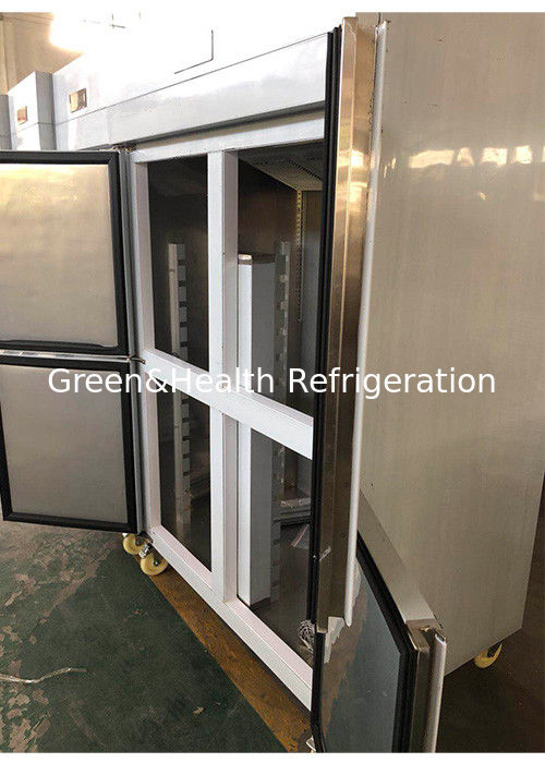 Commerciële roestvrijstalen koel-/vrieskast met automatische ontdooiing en LED-verlichting voor restaurantkeukens