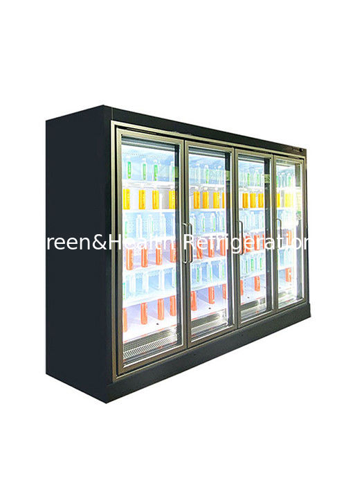 Remote Plug-In Multideck Open Beverage Display Chiller met R404A koelmiddel en dubbele luchtgordijn voor 2~8°C commerciële koeling