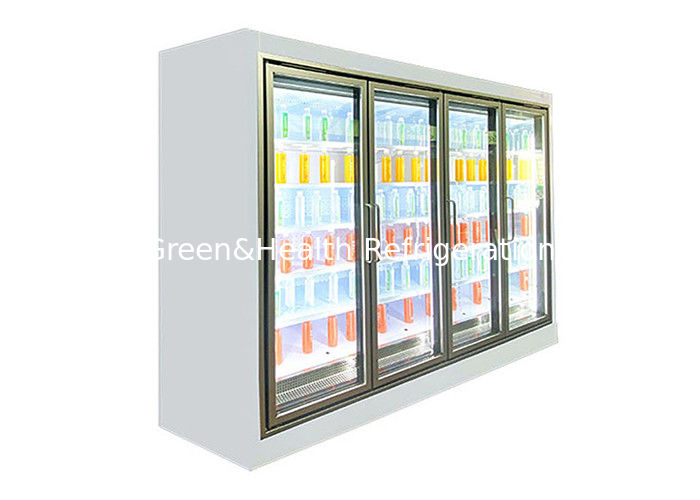 Remote Plug-In Multideck Open Beverage Display Chiller met R404A koelmiddel en dubbele luchtgordijn voor 2~8°C commerciële koeling
