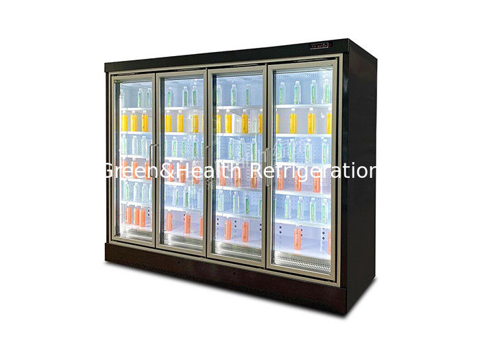 Remote Plug-In Multideck Open Beverage Display Chiller met R404A koelmiddel en dubbele luchtgordijn voor 2~8°C commerciële koeling