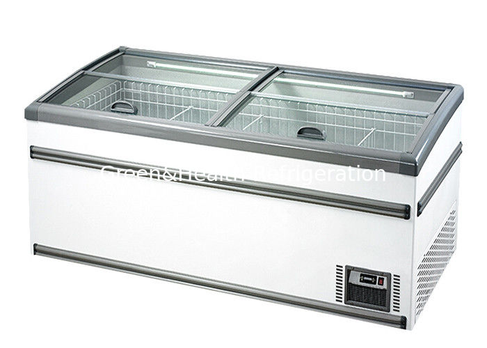 Commerciële eilandvriezer met 1040L capaciteit automatische ontdooiing en R290 koelmiddel voor supermarkt display