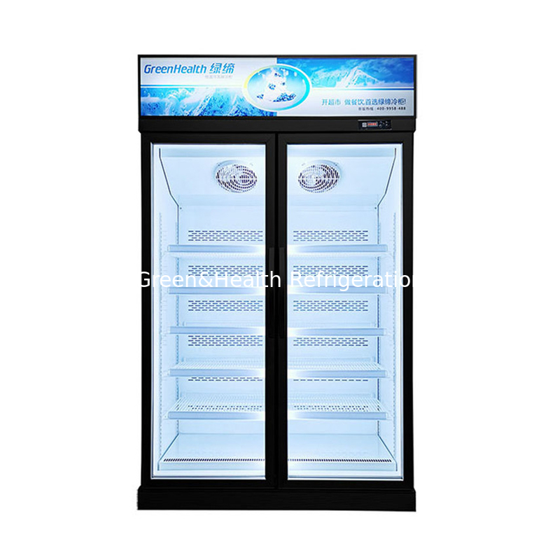 Ventilator koelsysteem 3 deuren Verticale glazen deur vriezer met Wanbao compressor