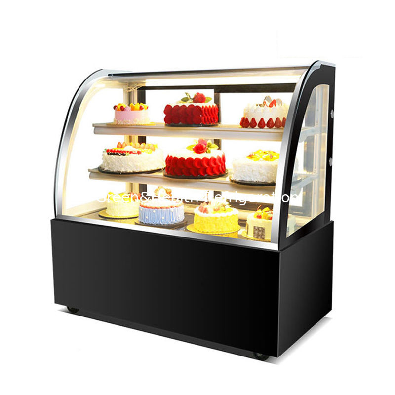 LED licht bakkerij kast Cake Display Chiller Met gemakkelijk bewegende wiel