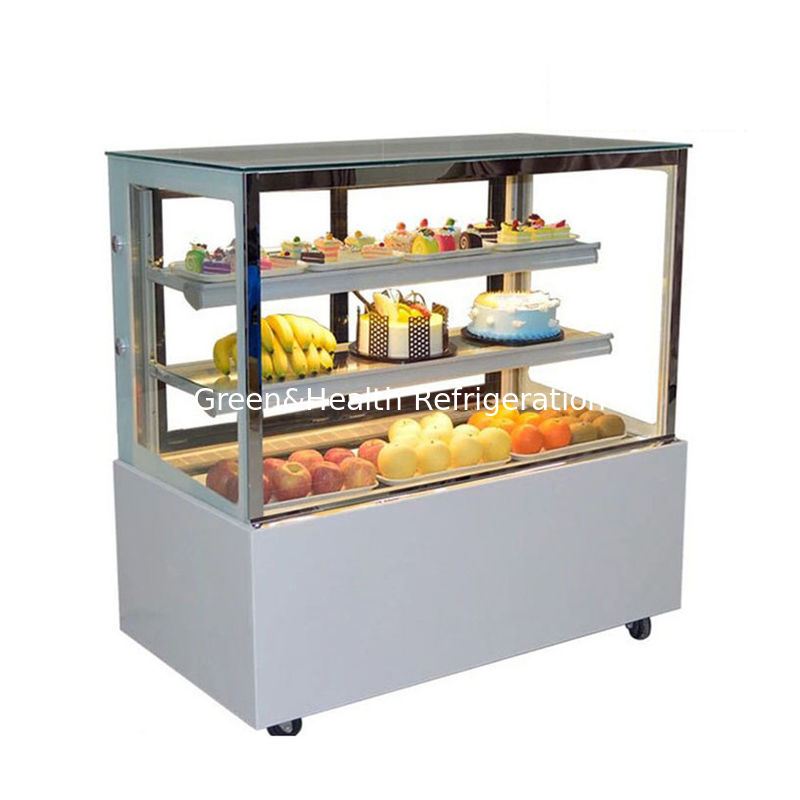 LED licht bakkerij kast Cake Display Chiller Met gemakkelijk bewegende wiel