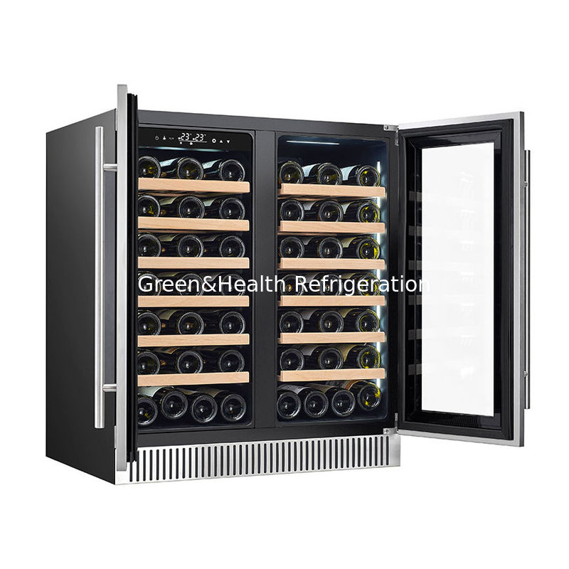 ETL-certificaat Mode Dual Zone SS Dubbele glazen deur Rode wijnkoeler met 180L 68 flessen