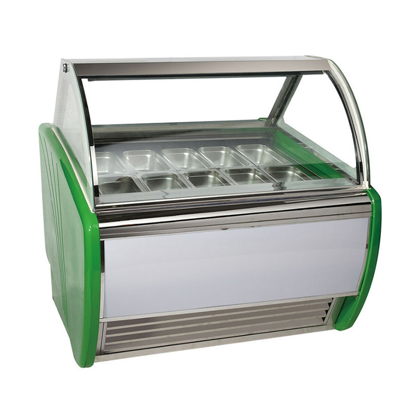 Groene Gezondheid 12 de Panshowcase van de Roomijsdiepvriezer voor Ce Rohs van de Snackwinkel