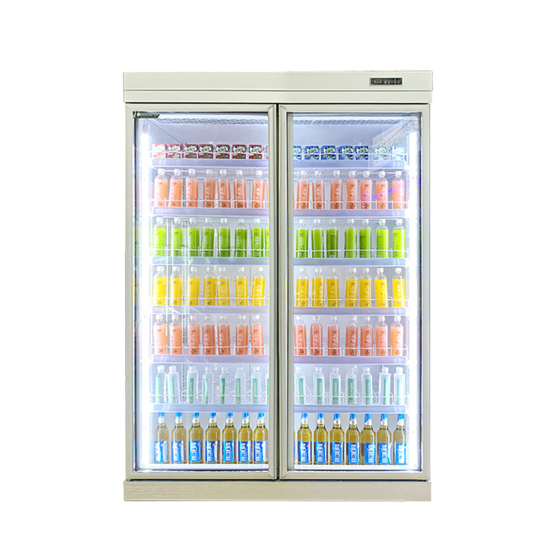 Verstelbare plank glazen deur drankkoeler voor supermarkt koelplaten