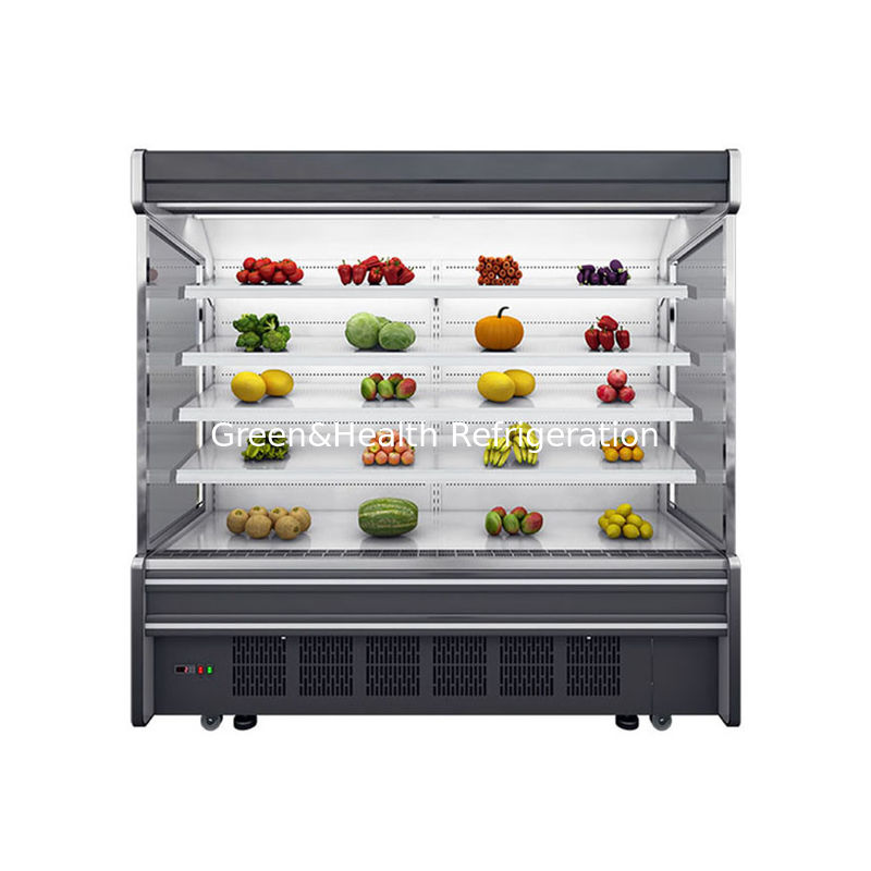 Commerciële multideck open koelmachine met 4 planken en 5 displayruimtes LED-verlichting en R22-koelmiddel