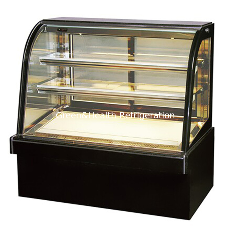 Marmeren basis 2 lagen dekken cake display vriezer voor slang sushi gebak display