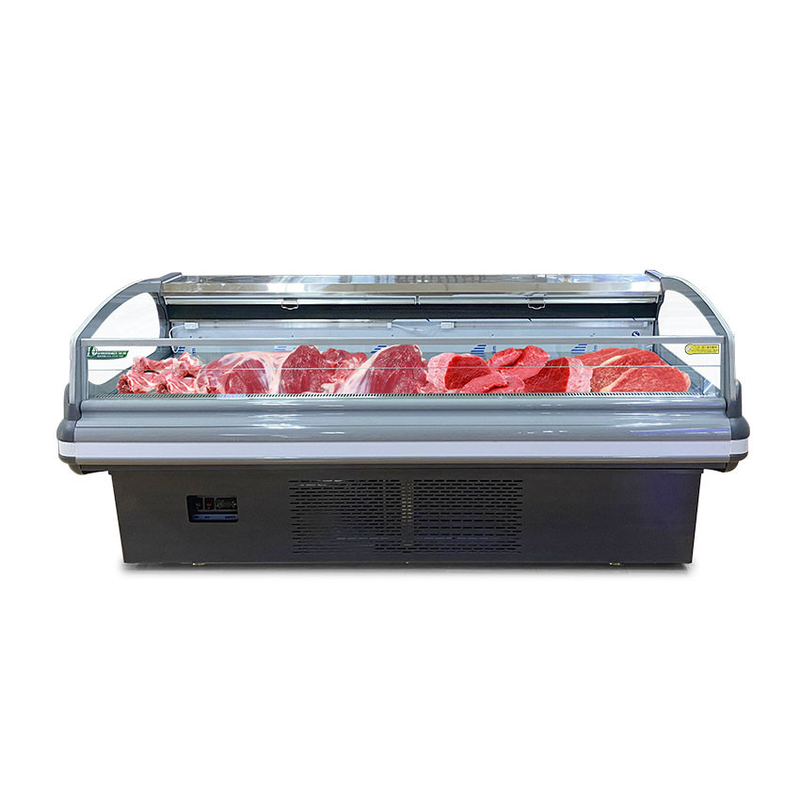 Ventilator van roestvrij staal koeling vlees display vriezer -2 tot 8.C met LED-licht