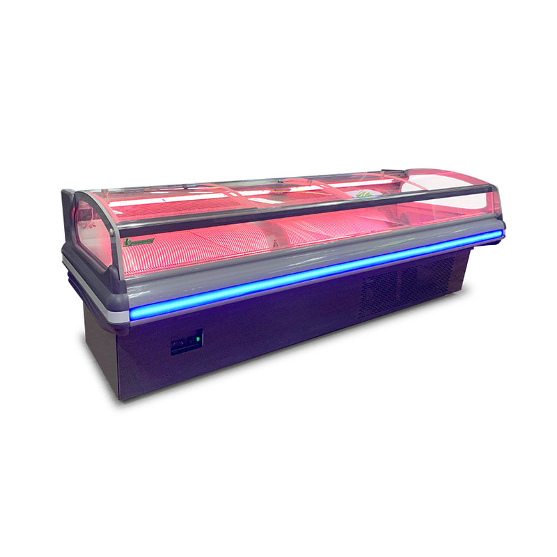 Ventilator van roestvrij staal koeling vlees display vriezer -2 tot 8.C met LED-licht
