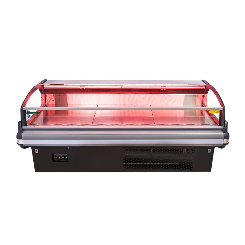 Ventilator van roestvrij staal koeling vlees display vriezer -2 tot 8.C met LED-licht