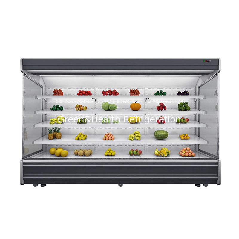 De Supermarktshowcase van Multideck van het nachtgordijn Open Koelere voor Drank en Yoghurt