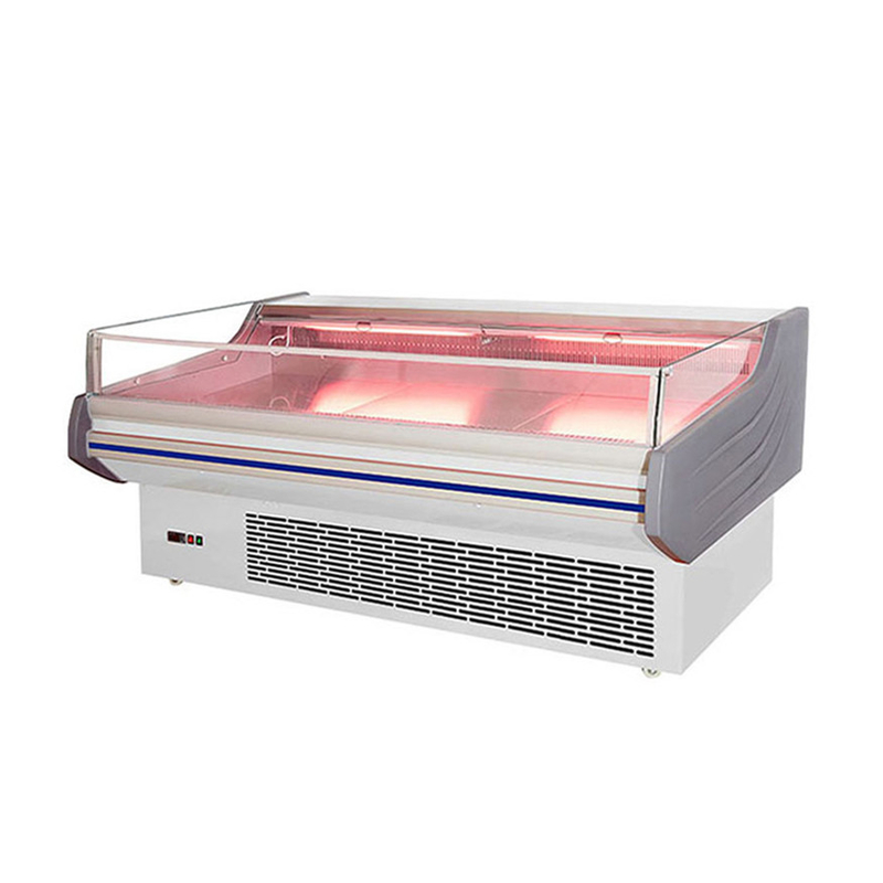 Refrigeratie van hypermarkten Open type toonbank 2,5M Vris vlees display vriezer